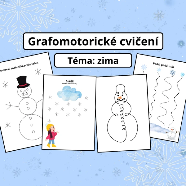 Grafomotorické cvičení - zima