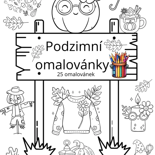 Podzimní omalovánky 