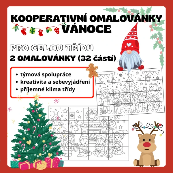 Kooperativní omalovánky - VÁNOCE
