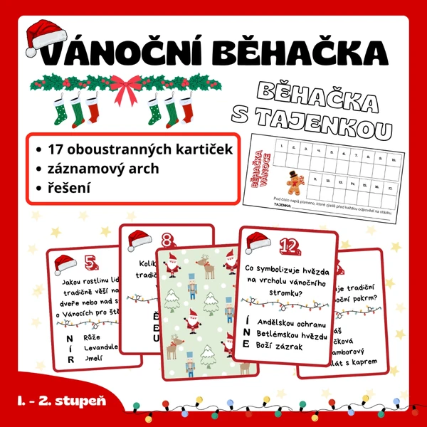 VÁNOČNÍ běhačka s tajenkou