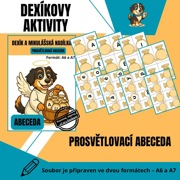 Dexík a mikulášská nadílka - prosvětlovací abeceda 