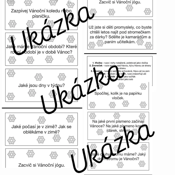 Adventní kalendář - úkoly