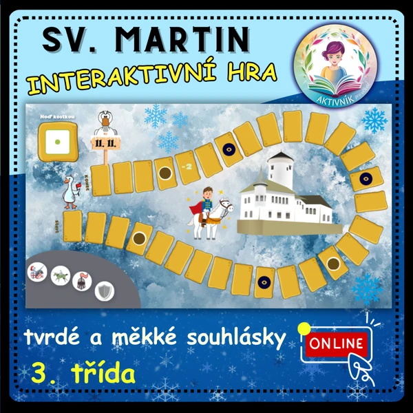 SV. MARTIN-INTERAKTIVNÍ HRA (tvrdé a měkké souhlásky)