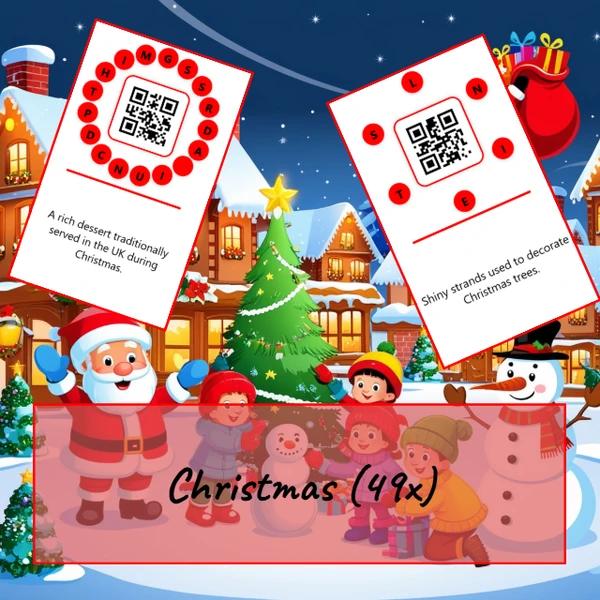Christmas anagram cards