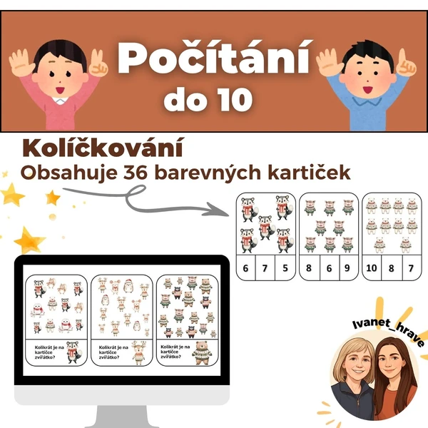 Zimní kolíčkování - počítání do 10