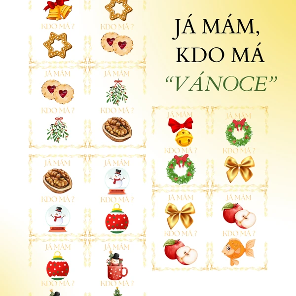 Vánoční hra - Já mám, kdo má 