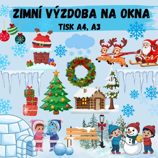 Zimní výzdoba na okna