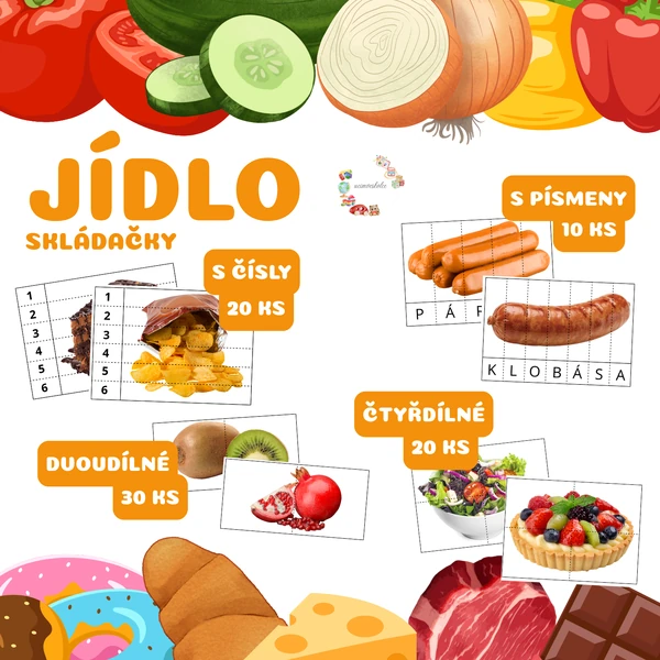 JÍDLO - skládačky