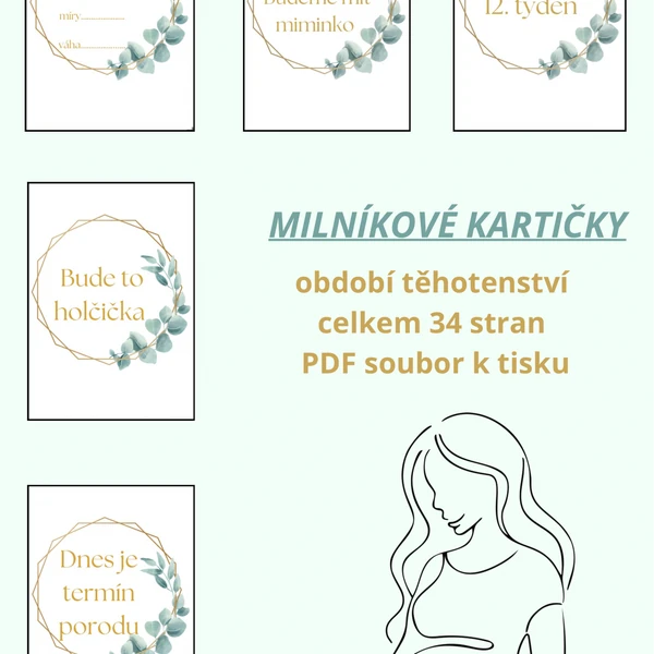 Milníkové kartičky - těhotenství