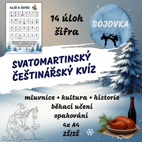 Svatý Martin – běhací češtinářský kvíz se šifrou/bojovka