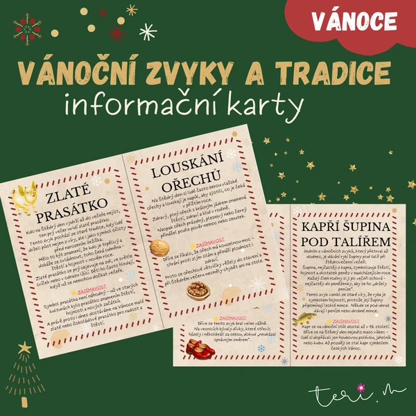  Vánoční informační karty – 27 zvyků a tradic