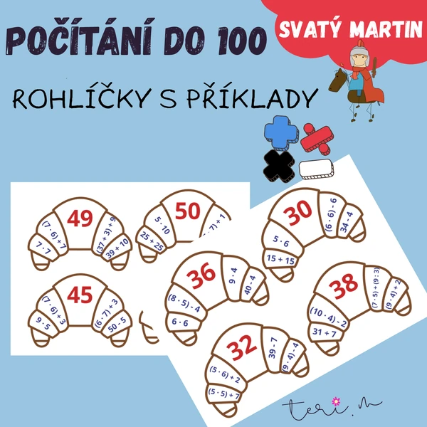 SVATÝ MARTIN - rohlíčky s příklady
