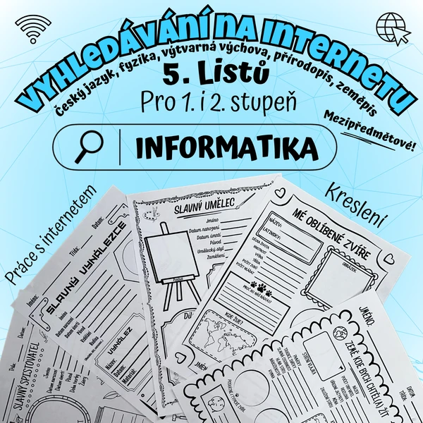 🔍Vyhledávání na internetu – mezipředmětové pracovní listy 💻