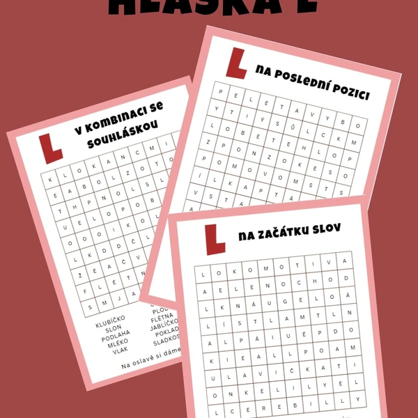 Logopedické osmisměrky - hláska L 
