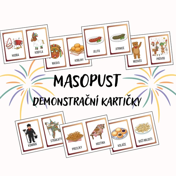 MASOPUST demonstrační kartičky