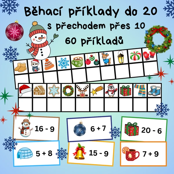 Běhací vánoční příklady do 20