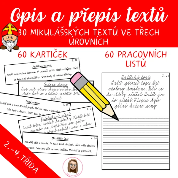 MIKULÁŠ - opis a přepis textů