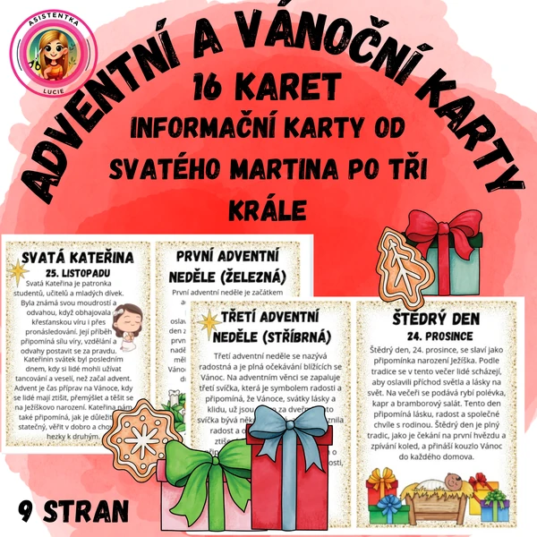 Vánoční karty - dny od svatého Martina po tři krále