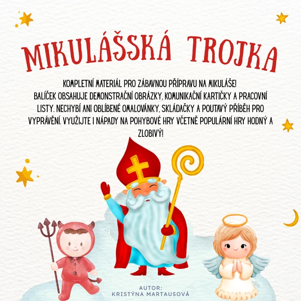 Mikulášská trojka - Mikuláš, anděl a čert