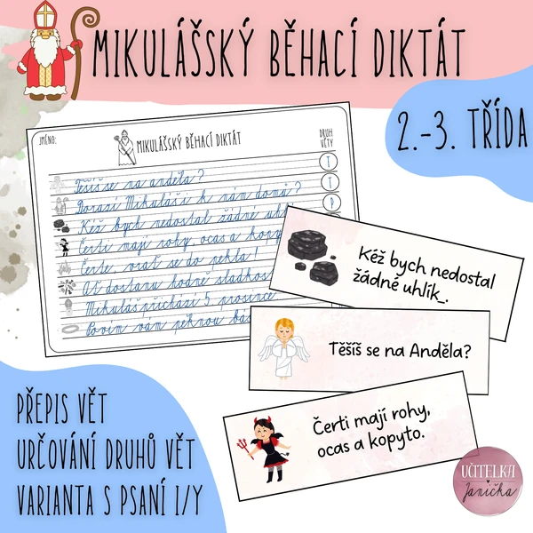 Mikuláš - běhací diktát