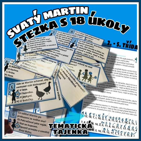 Svatý Martin - stezka pro 2. - 5. třídu, čtení s porozuměním