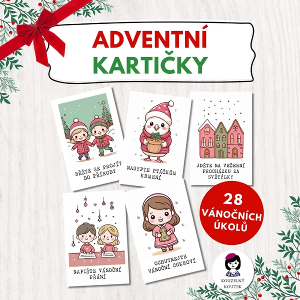 Adventní kartičky s úkoly | Adventní kalendář | Vánoce | Advent |