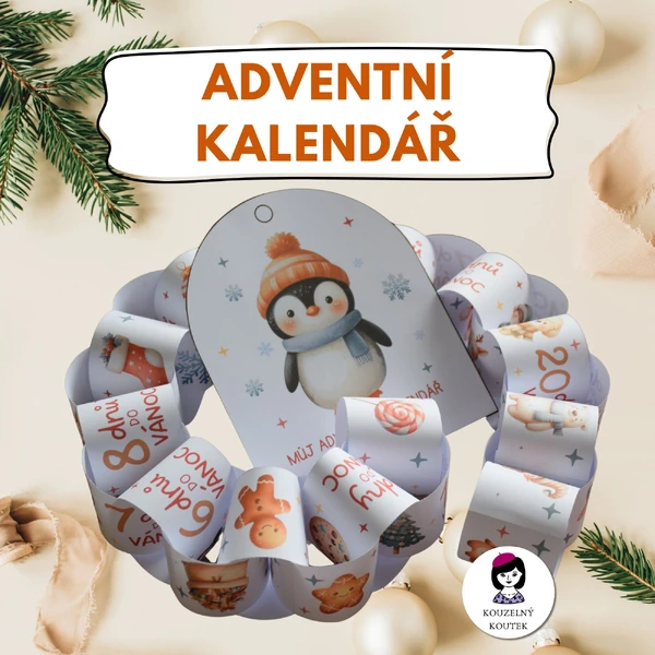 Papírový adventní kalendář A4 2 | Adventní kalendář | Vánoce | Advent | Papírový řetěz