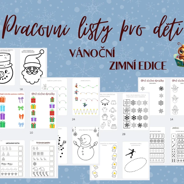 Zimní pracovní listy- sada