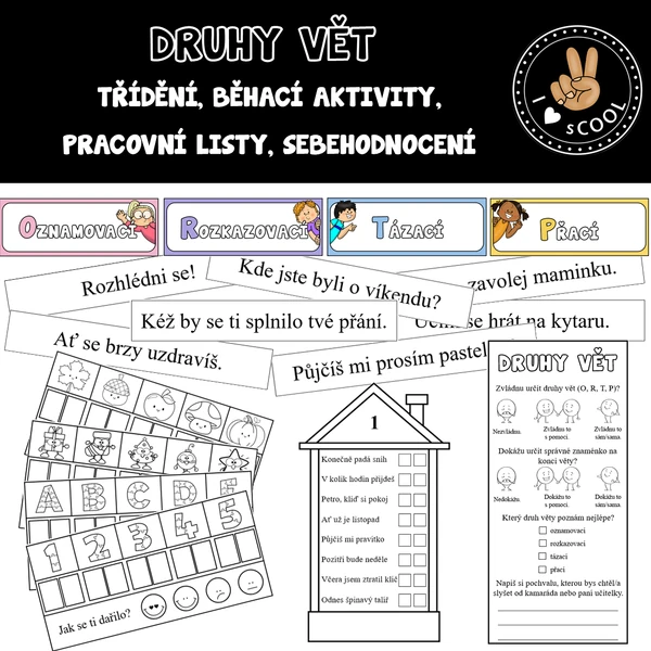 Druhy vět - soubor aktivit