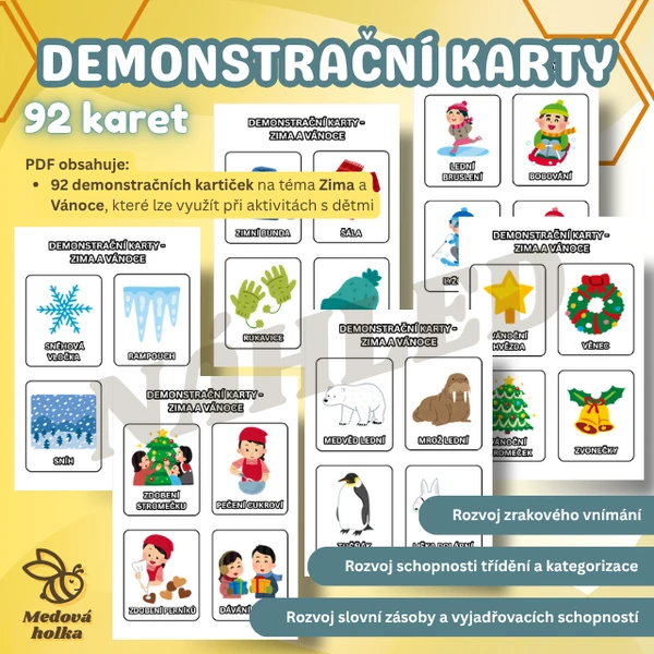 Demonstrační karty - Zima a Vánoce