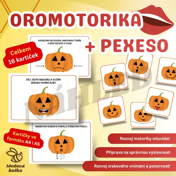 Oromotorika + oromotorické pexeso - Dýně 