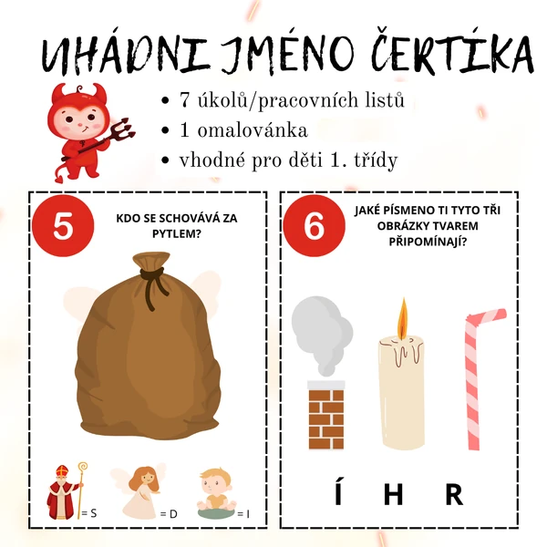 Uhádni jméno čertíka - Pro 1. třídy