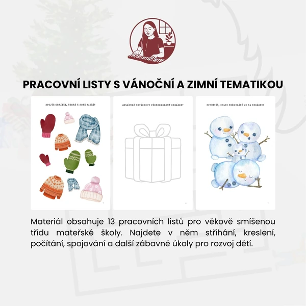Vánoční a zimní pracovní listy