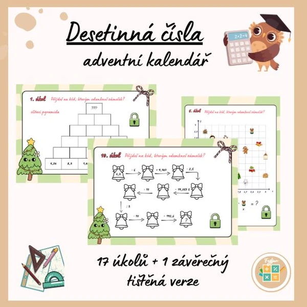ADVENTNÍ KALENDÁŘ - desetinná čísla