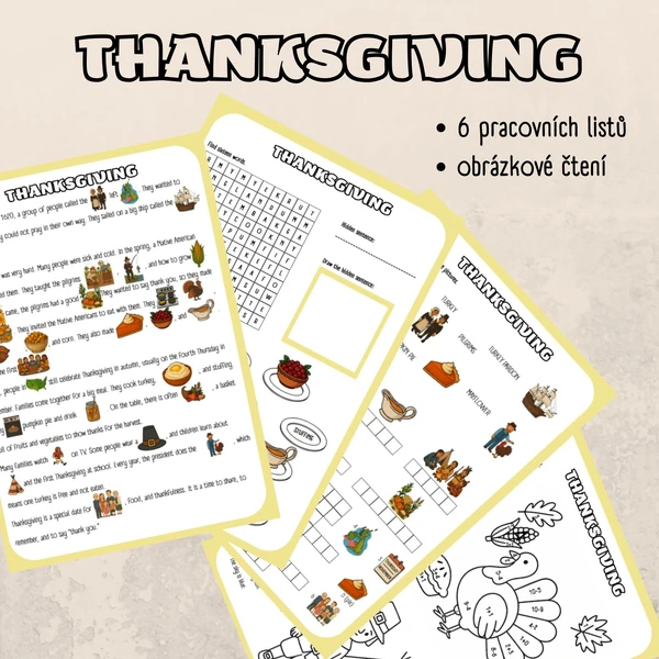 Thanksgiving - pracovní listy