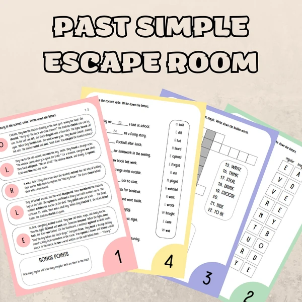 Past simple - escape room