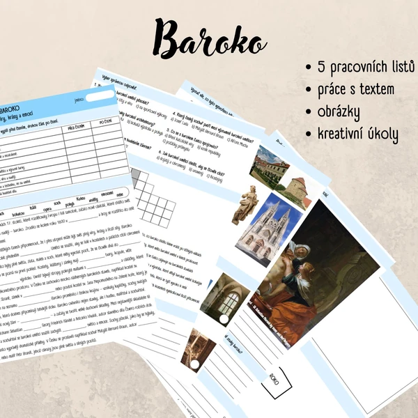Baroko - pracovní listy