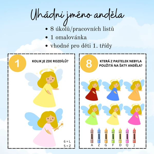 Uhádni jméno anděla - 1. třída