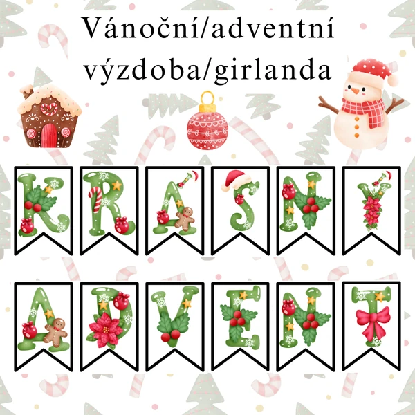 Vánoční/adventní výzdoba/girlanda