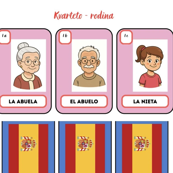 Španělština - kvarteto rodina