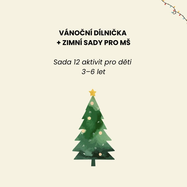 Vánoční dílnička + zimní aktivity pro MŠ (12 pracovních listů)