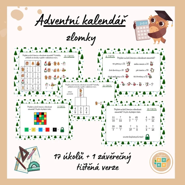 ADVENTNÍ KALENDÁŘ - zlomky