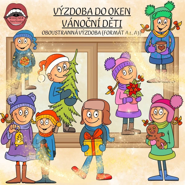 VÝZDOBA DO OKEN: VÁNOČNÍ DĚTI