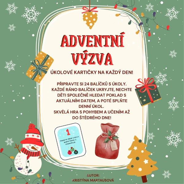 Adventní výzva - Úkolové kartičky na každý den