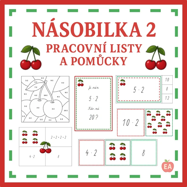 Násobilka 2 - pracovní listy a pomůcky