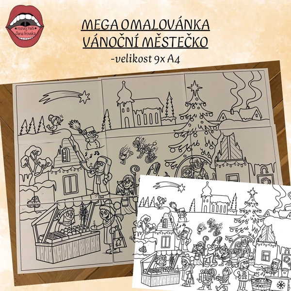 MEGA OMALOVÁNKA VÁNOČNÍ MĚSTEČKO