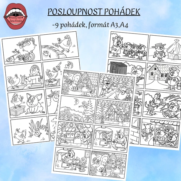 POSLOUPNOST POHÁDEK-černobílé