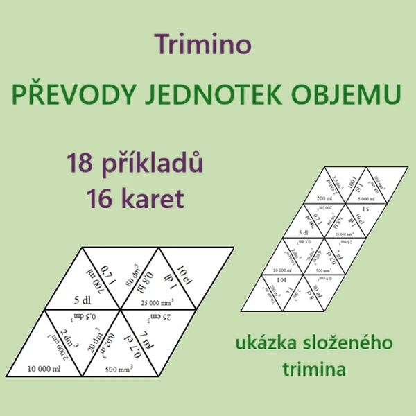 Trimino – převody jednotek OBJEMU