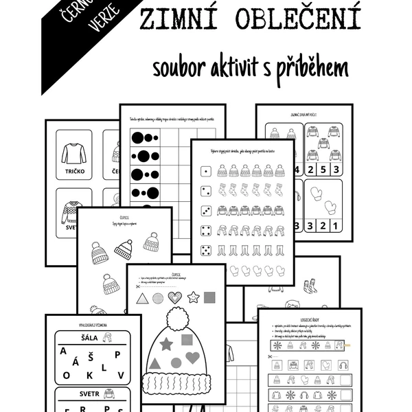 Zimní oblečení - soubor aktivit s příběhem