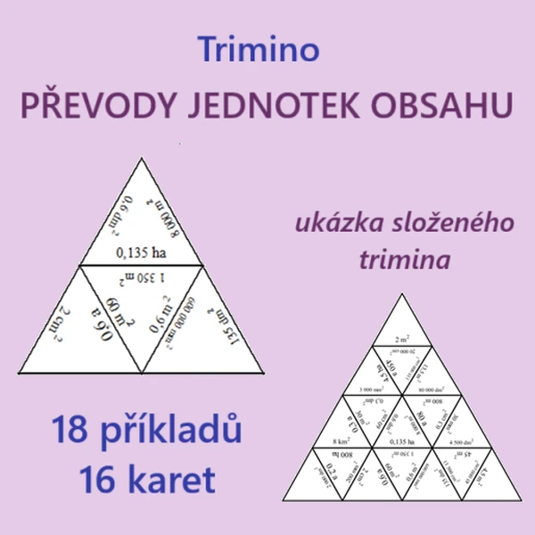 Trimino – převody jednotek OBSAHU